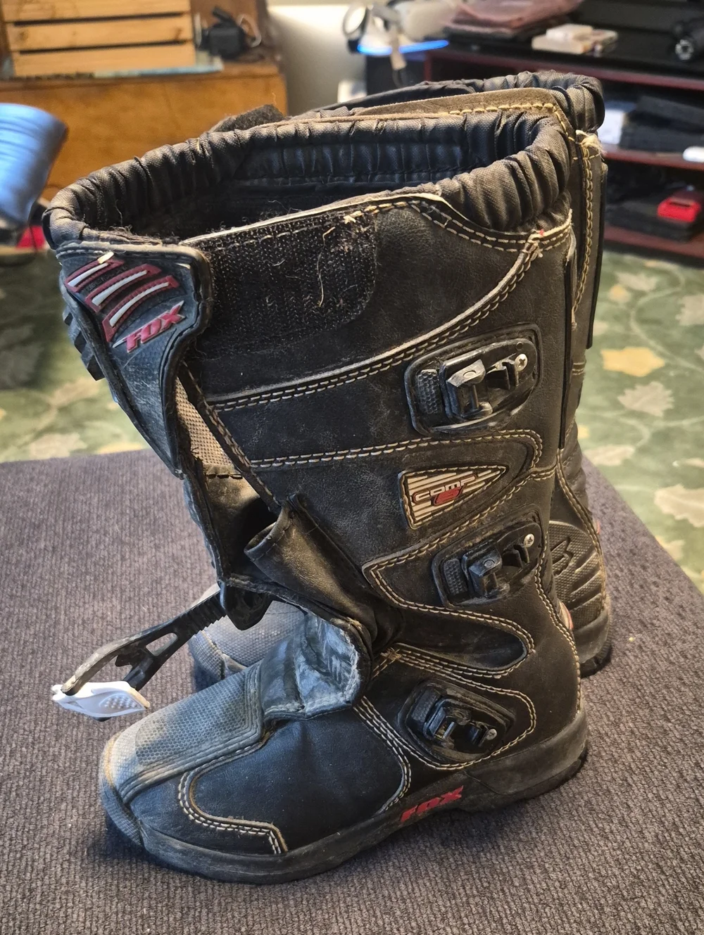 Fox Black and Red Men’s Off-Road MX Boots